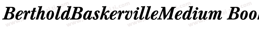 BertholdBaskervilleMedium Book字体转换